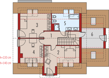 Poddasze projektu - E5 G1 (wersja C) economic