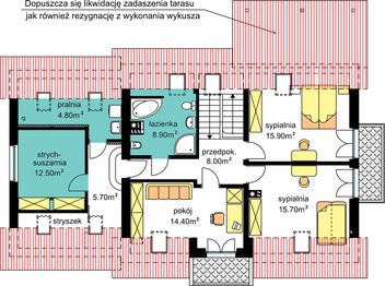 Poddasze projektu - BW-44 wariant 1
