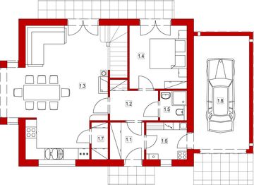 Parter projektu - Domek Na Miodowej (026 ES+GT)