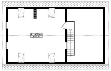 Poddasze projektu - G286 - Budynek garażowo - gospodarczy
