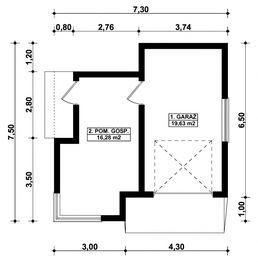 Parter projektu - G296 - Budynek garażowo - gospodarczy