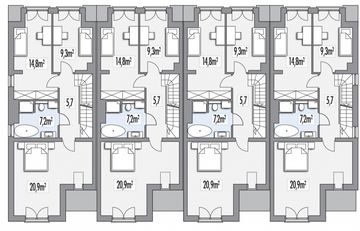 Piętro 1 projektu - Erwin - szereg l+s+s+p