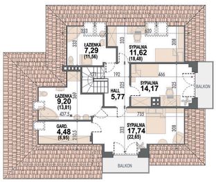 Poddasze projektu - Opałek III N 2G+