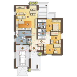 Parter projektu - Gracjan z garażem 1-st. [A]