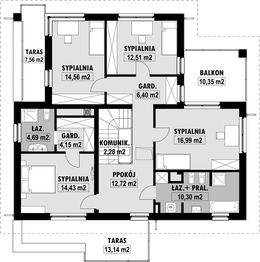 Piętro 1 projektu - E-179 - stary