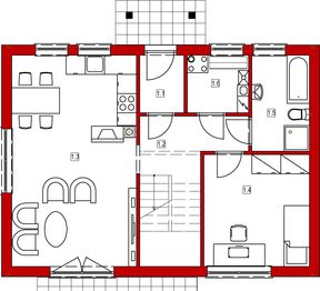 Parter projektu - Domek Lipowy (020 Jk V2)