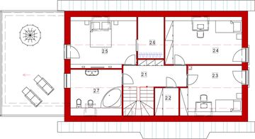 Poddasze projektu - Domek W Bukowie (028 ES+GT)