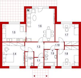 Parter projektu - Domek Kaszubski w Kozach (014 ET-M)