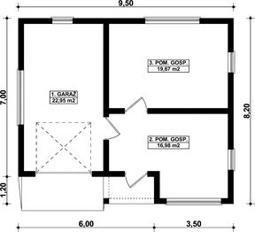 Parter projektu - G303 - Budynek garażowo - gospodarczy