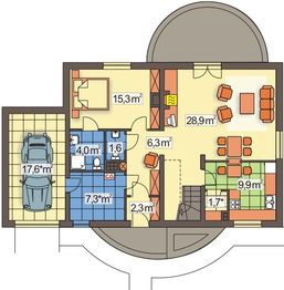 Parter projektu - Słoneczko B garaż