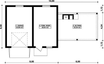Parter projektu - G294 - Budynek garażowo - gospodarczy