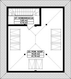 Poddasze projektu - G87 - Budynek garażowo - gospodarczy