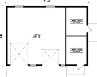 Parter projektu - G88 - Budynek garażowo - gospodarczy