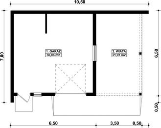 Parter projektu - G106 - Budynek garażowy z wiatą