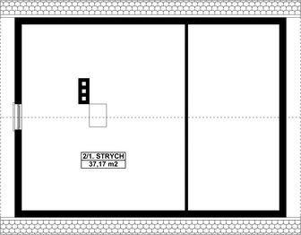 Poddasze projektu - G114 - Budynek garażowo - gospodarczy