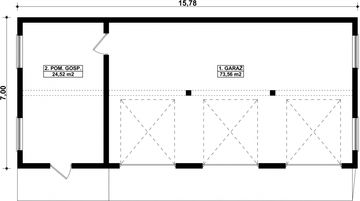 Parter projektu - G56 - Budynek garażowo - gospodarczy