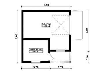 Parter projektu - G64 - Budynek garażowo - gospodarczy