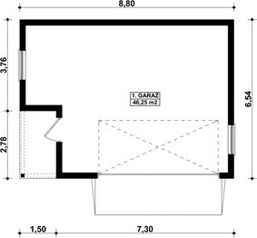 Parter projektu - G65 - Budynek garażowy