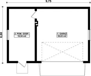 Parter projektu - G69 - Budynek garażowo - gospodarczy