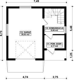 Parter projektu - G71 - Budynek garażowo - gospodarczy