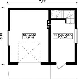Parter projektu - G84 - Budynek garażowo - gospodarczy