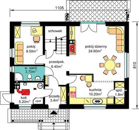 Parter projektu - BW-49 war.6 z garażem lub bez