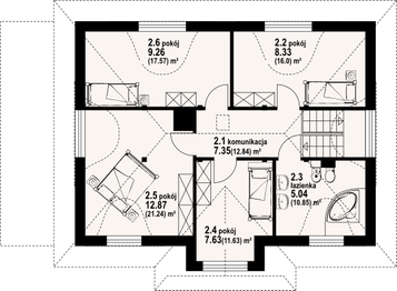 Poddasze projektu - Chmielniki małe 15