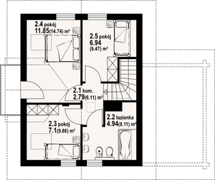 Poddasze projektu - Grabów dwg 3