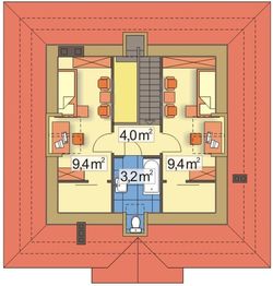 Poddasze projektu - Brzoza wersja A