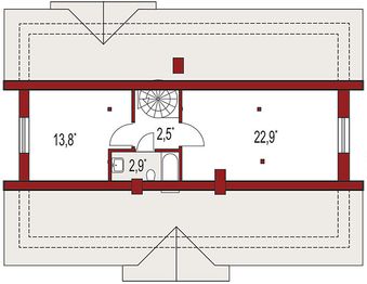 Poddasze projektu - Gienia A