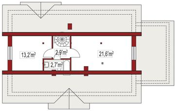 Poddasze projektu - Gienia B