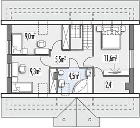 Poddasze projektu - Sosenka 1A