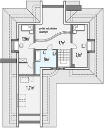 Poddasze projektu - Bilbo A 2 garaże