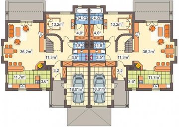 Parter projektu - Cynamon wersja A z wykuszem