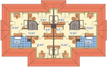 Poddasze projektu - Cynamon wersja A z wykuszem