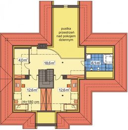 Poddasze projektu - Szafran A wiata