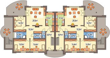 Parter projektu - Willa Wiktoria wersja A