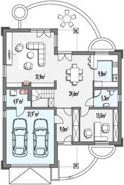 Parter projektu - Amelka A 2-garaże