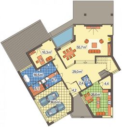 Parter projektu - Oleander A 2 garaże