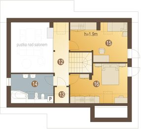 Poddasze projektu - Alka II z garażem 1-st. [A]