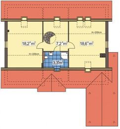 Poddasze projektu - Azalia wersja B z wiatą