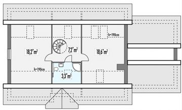 Poddasze projektu - Azalia D z podwójnym garażem
