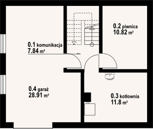 Piwnica projektu - Bartne 9m