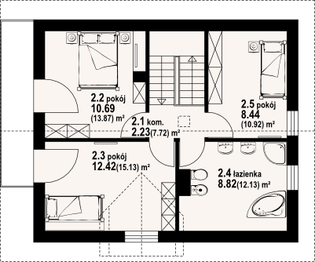 Poddasze projektu - Bartne 9m