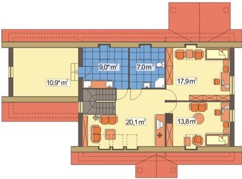 Poddasze projektu - Lilia C 2-garaże