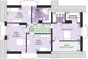 Poddasze projektu - Dom przy Cyprysowej 15 S1