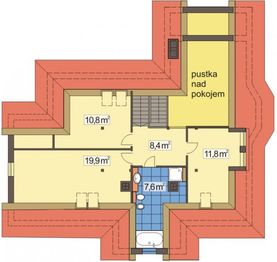 Poddasze projektu - Telimena wersja B z podwójnym garażem