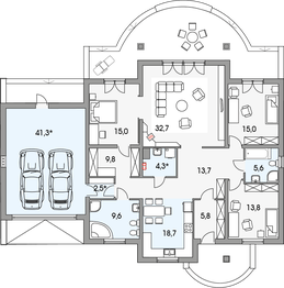 Parter projektu - Mila 3C 2-garaże