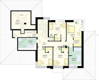 Piętro 1 projektu - Spokojny zakątek