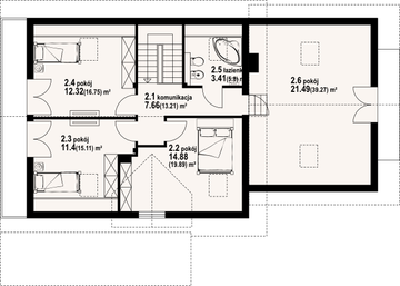 Poddasze projektu - Osiek 83 dw